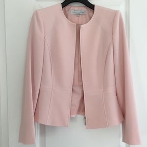 Tahari Light Pink Full Zip Suit Jacket